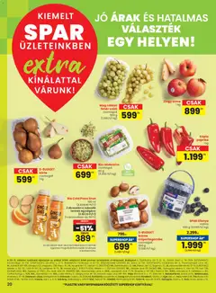 Spar - Extra ajánlat megtekintése, amely érvényes 2025.11.20.-től