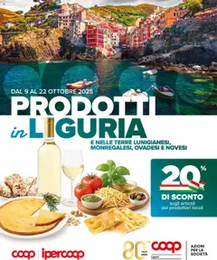 Anteprima dell'opuscolo Volantino Prodotti in Liguria dal negozio Ipercoop valido da 09/10/2025