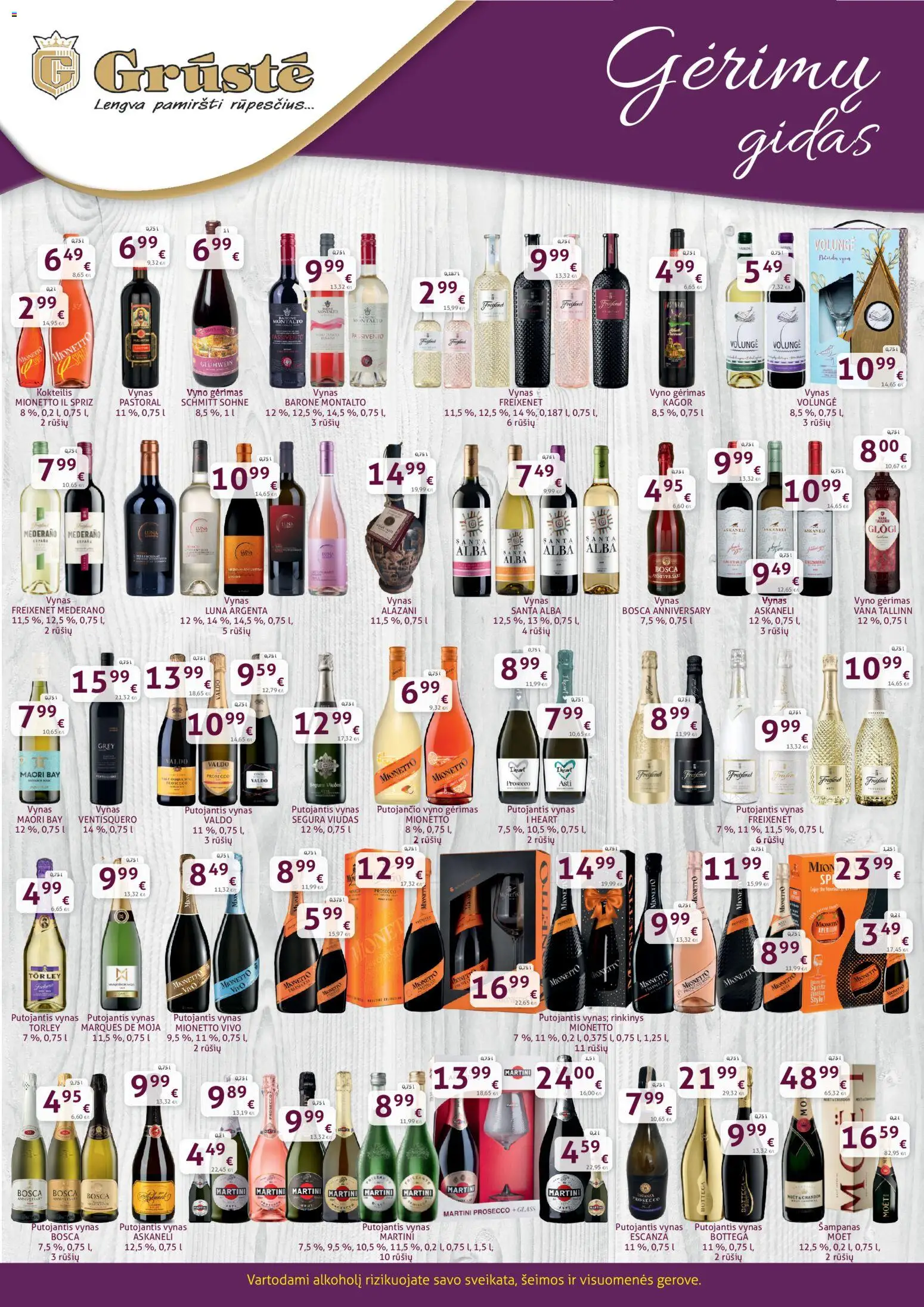 GRUSTE parduotuvės leidinio Leidinys - Gėrimų gidas galiojančio nuo 2025.12.21 peržiūra