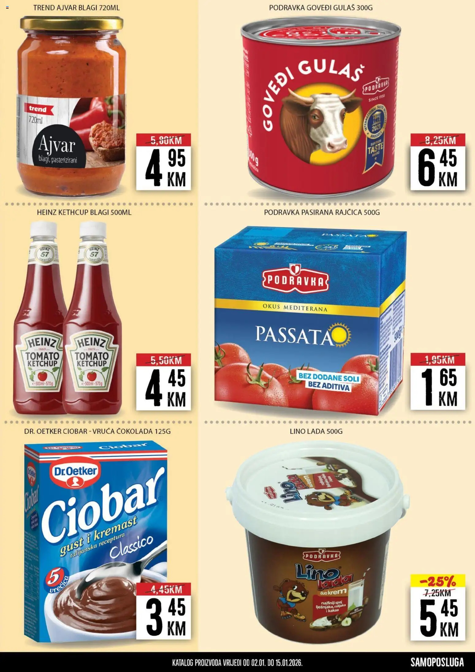 Pregled letka Katalog trgovine Prodex vrijedi od 2026.01.02