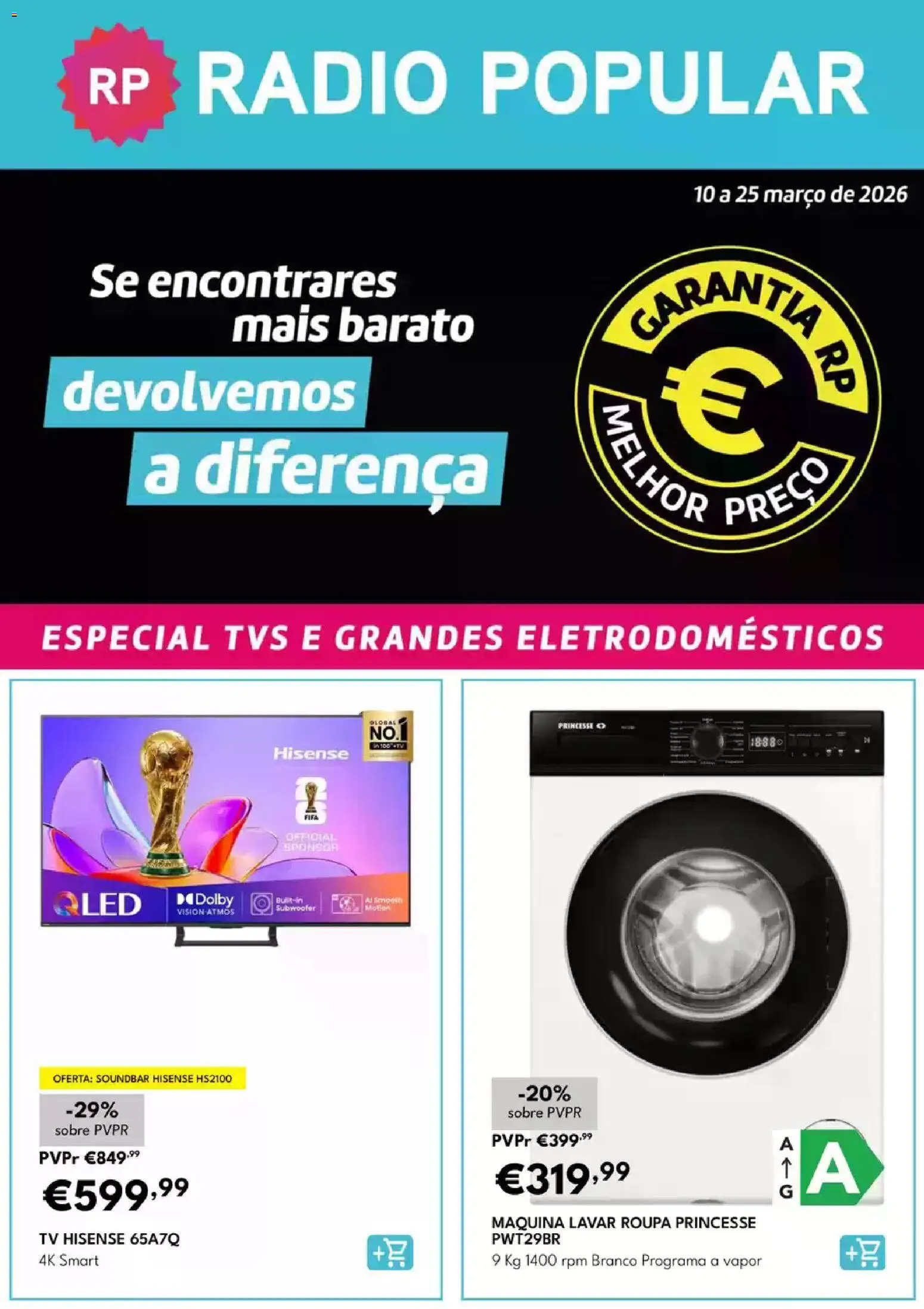 Pré-visualização do folheto da loja Radio Popular válida a partir de 10/03/2026 - Rádio, Soundbar