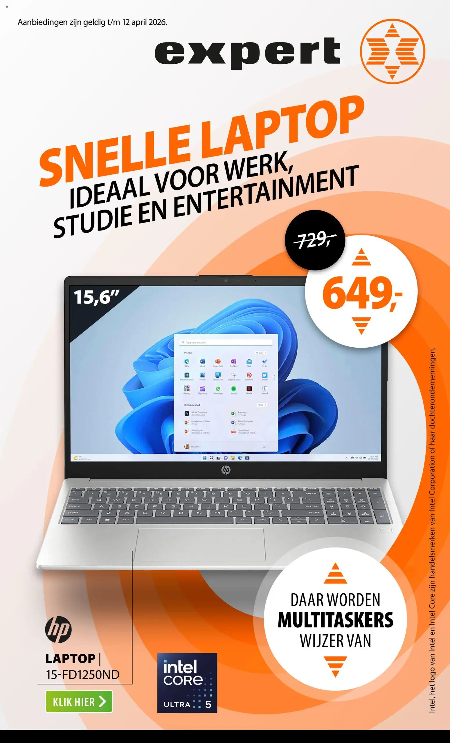 Voorbeeld van Expert folder van winkel Expert geldig vanaf 06-04-2026 - Laptop