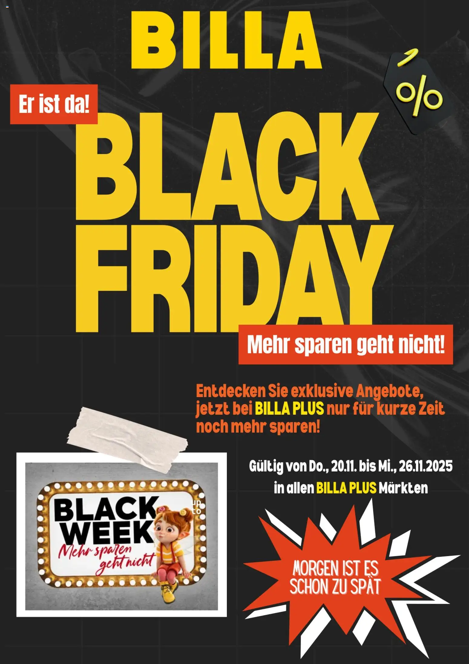 Vorschau der Angebote: Billa Black Friday gültig ab 20.11.2025