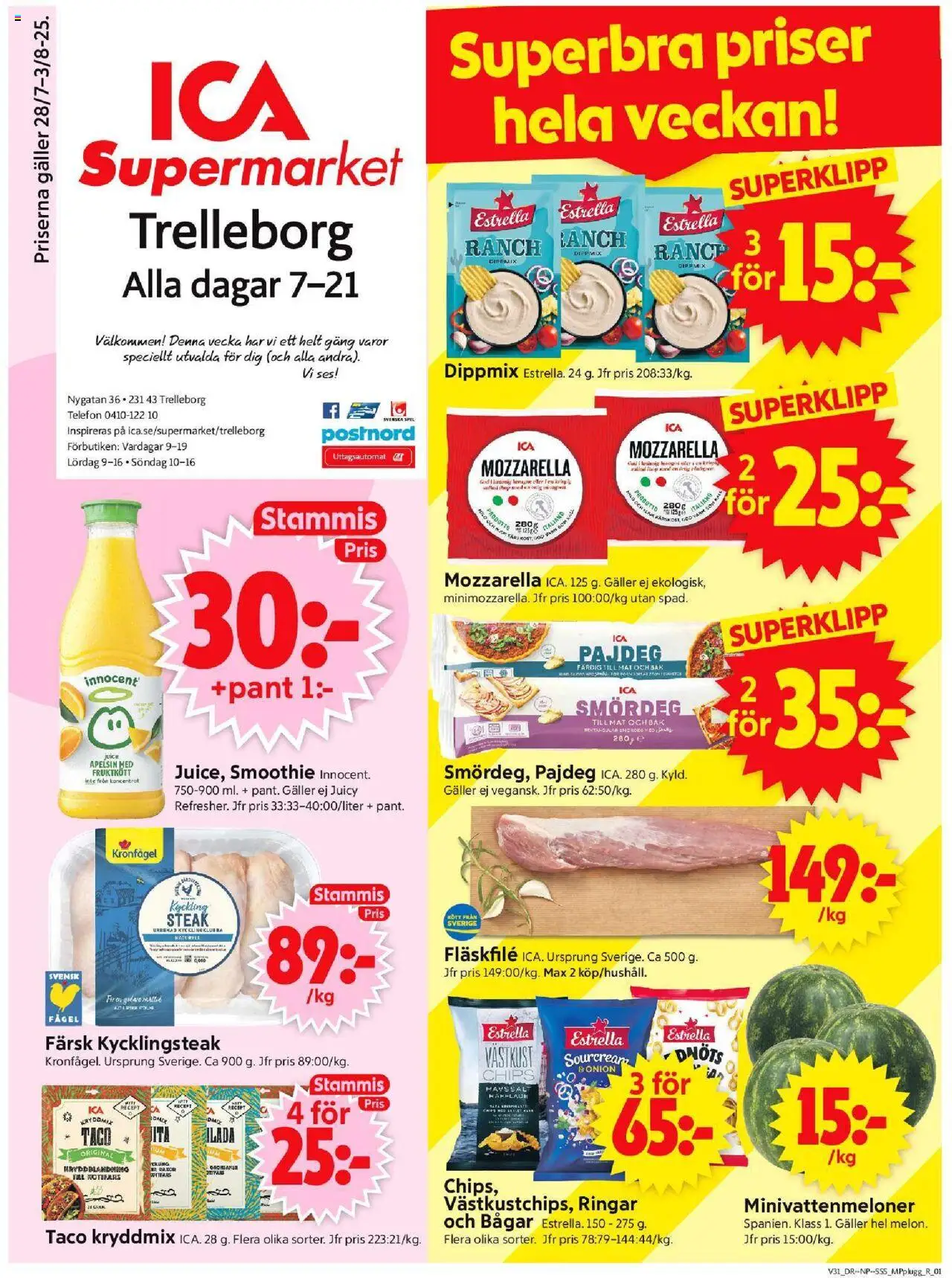 Trelleborg är giltig 28/07 2025 > Veckans Erbjudanden gäller från 28/07/2025 till 03/08/2025 sidnummer 1
