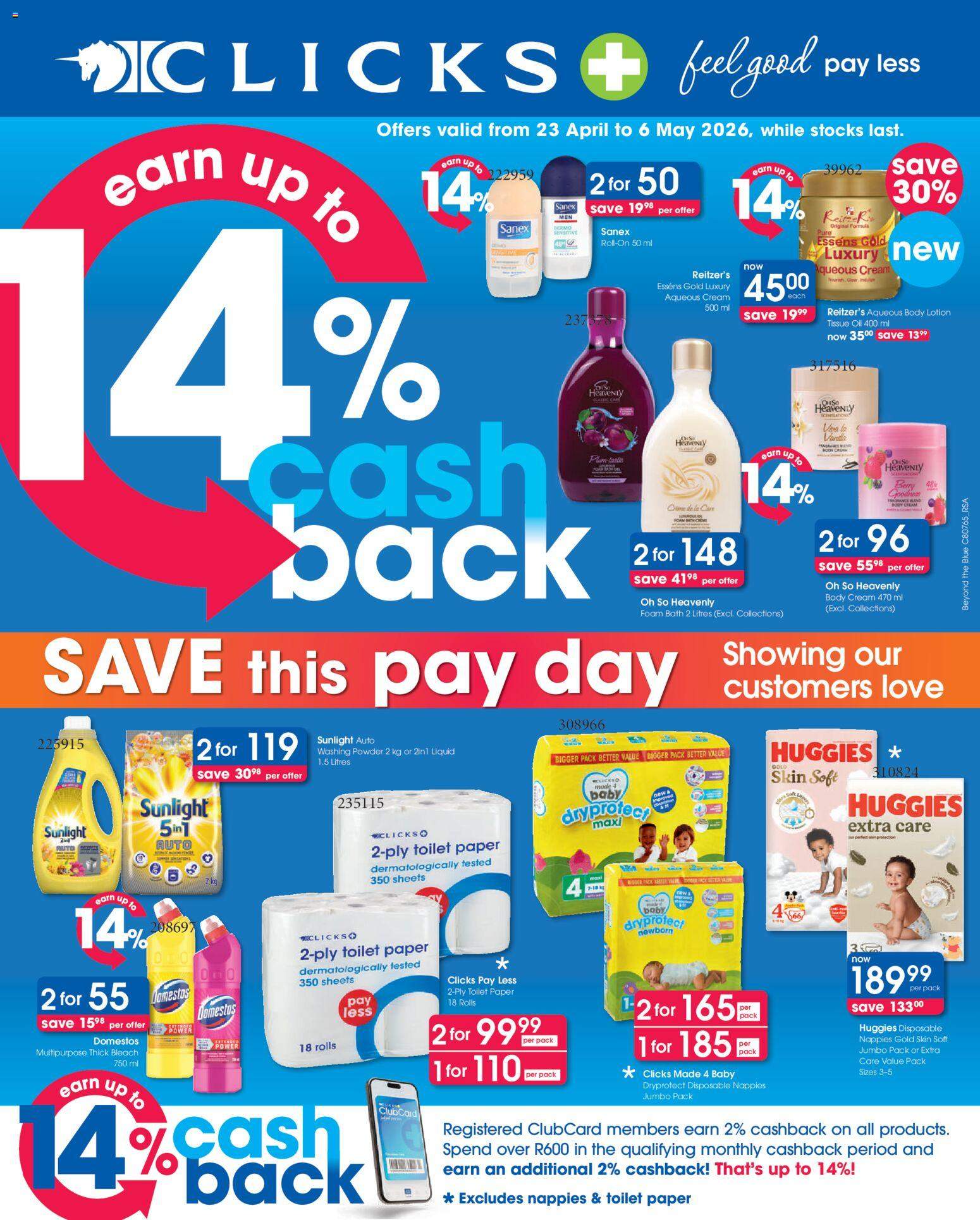 Clicks latest specials 23/04
