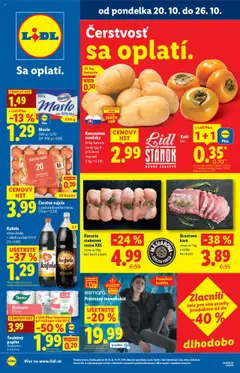 Náhľad Lidl letáku platného od 20.10.2025