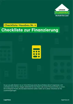 Vorschau der Angebote: Lagerhaus Checkliste Zur Finanzierung gültig ab 12.11.2025