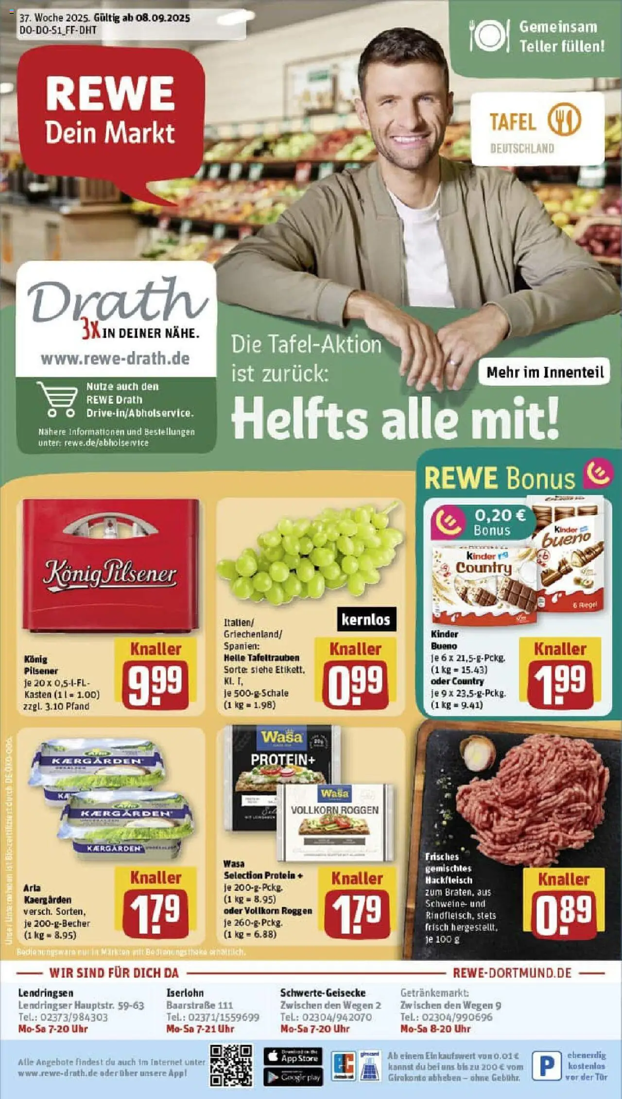 REWE Prospekt ab 07.09.2025 nächste Woche - Prospekt Menden	