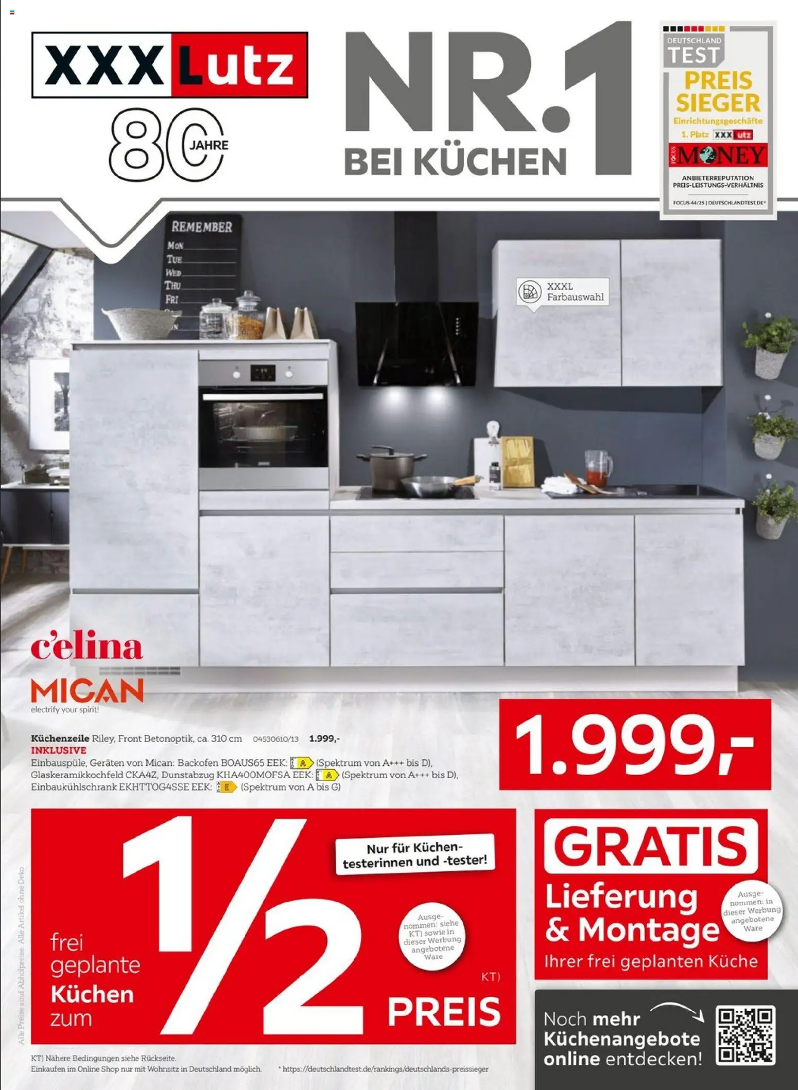 Vorschau von dem Prospekt des Geschäftes XXXL Lutz, gültig ab dem 04.01.2026 - Kuchen, Küche, Backofen, Küchenzeile, Dunstabzug