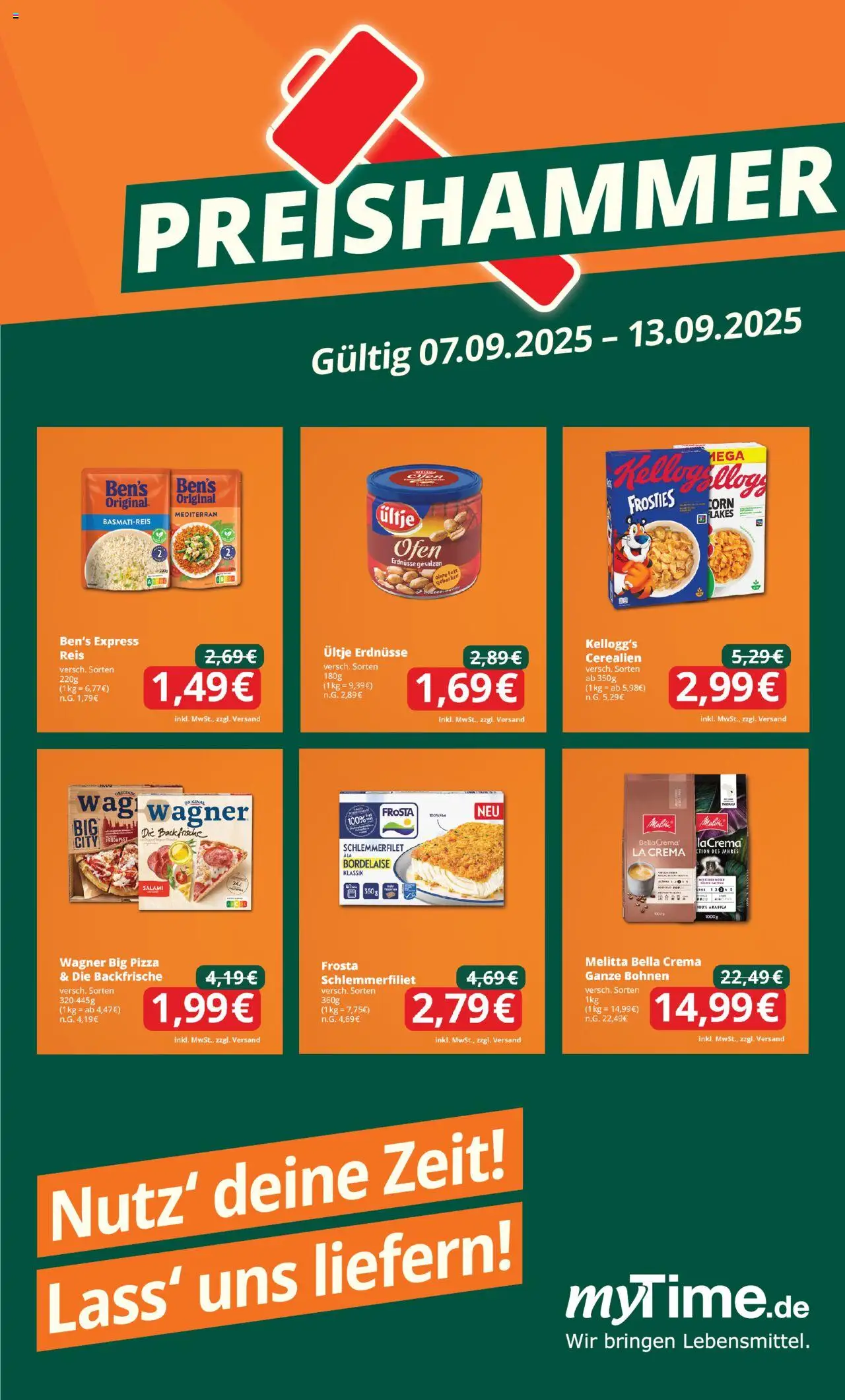 Famila Nordwest Preishammer (vom 07.09.2025 - 13.09.2025) - Pizza, Reis, Frosta, Salami, Erdnüsse, Basmatireis, Melitta, Ultje erdnusse