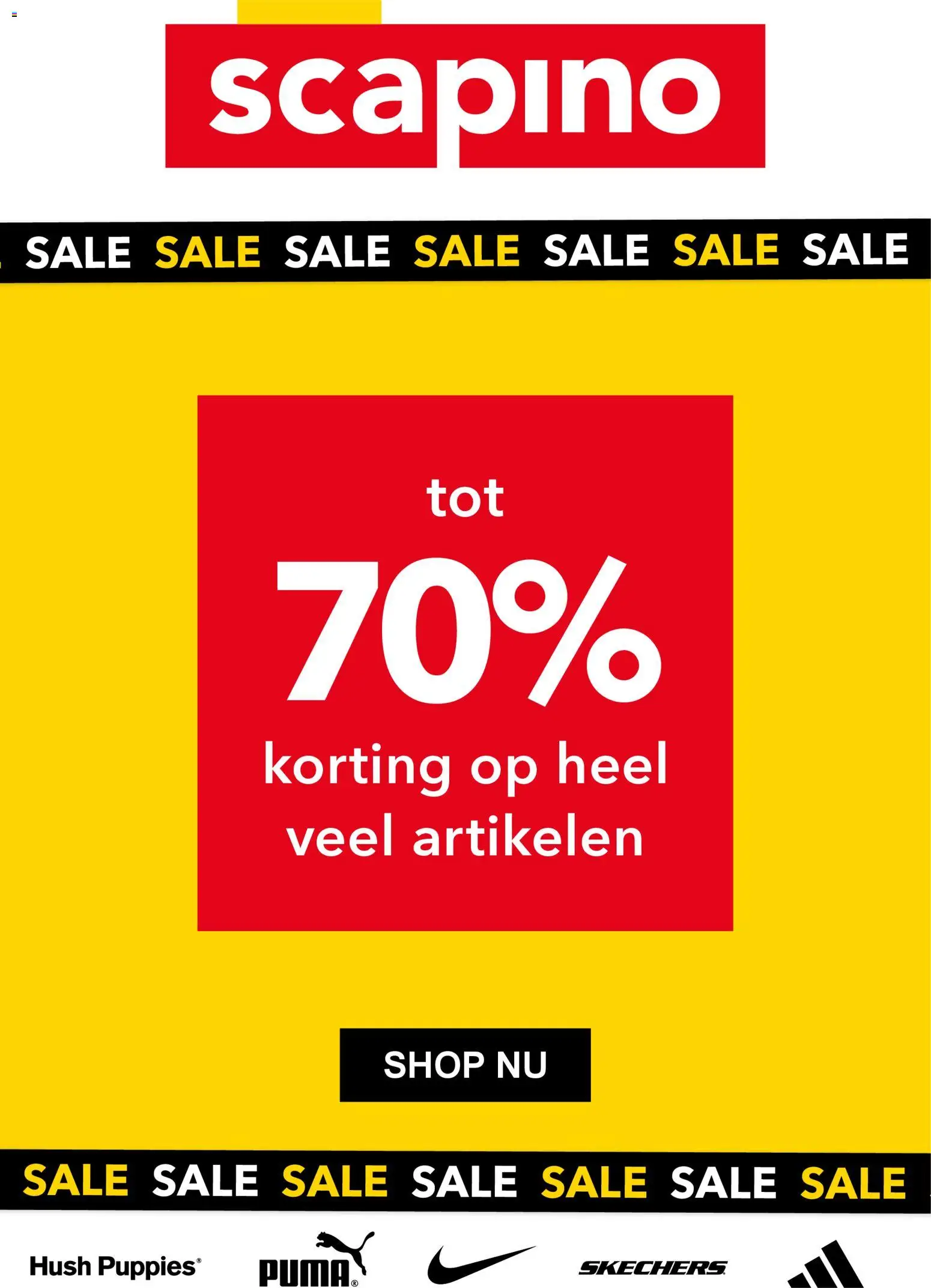 Voorbeeld van Sale 70% week van winkel Scapino geldig vanaf 19-01-2026