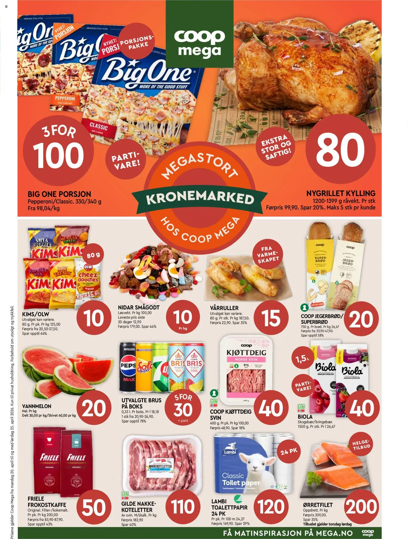 Forhåndsvis Coop Mega kundeavis fra butikk Coop Mega gyldig fra 20/04/2026