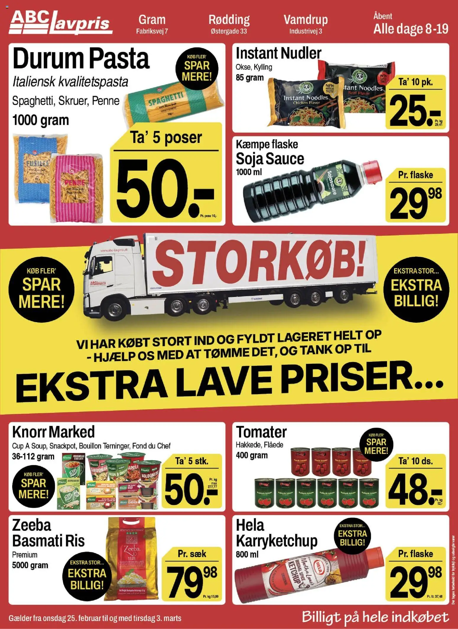 Eksempel på tilbudsavis Gram fra butik Abc Lavpris gyldig fra 25/02/2026