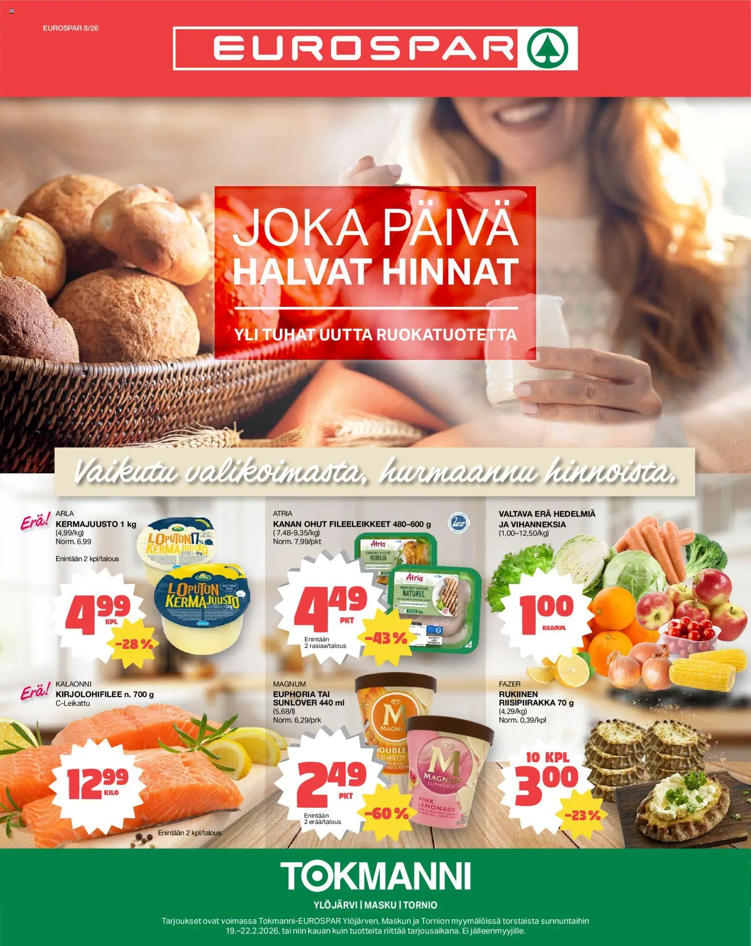 Kaupan Tokmanni EUROSPAR esikatselu, voimassa 19/12/2026