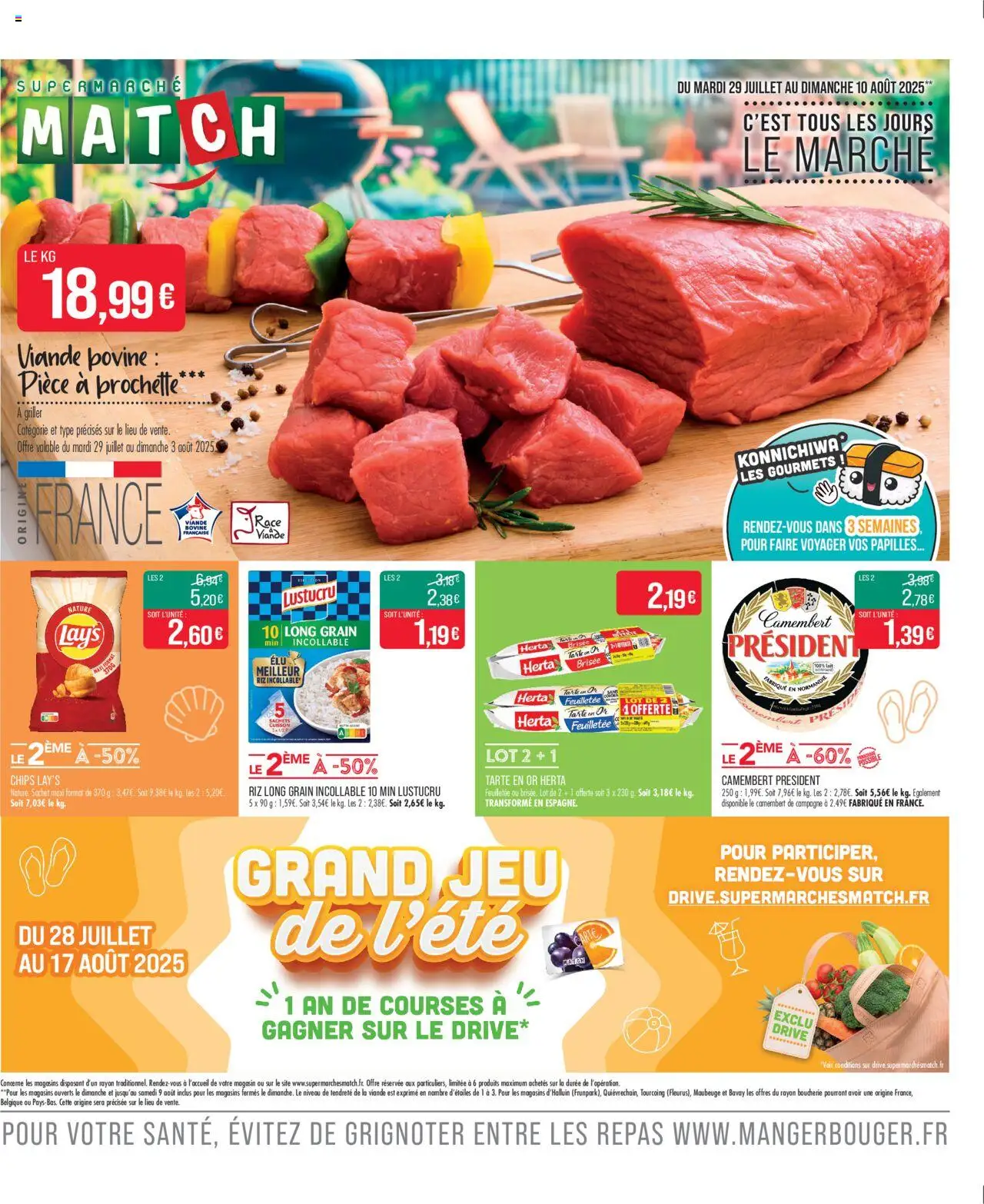 Catalogue de la boutique Match Supermarché valable du 29/07/2025 - Page numéro 1