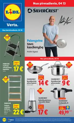 LIDL parduotuvės leidinio LIDL leidinys - Ne maisto prekių pasiūlymai galiojančio nuo 2026.04.13 peržiūra