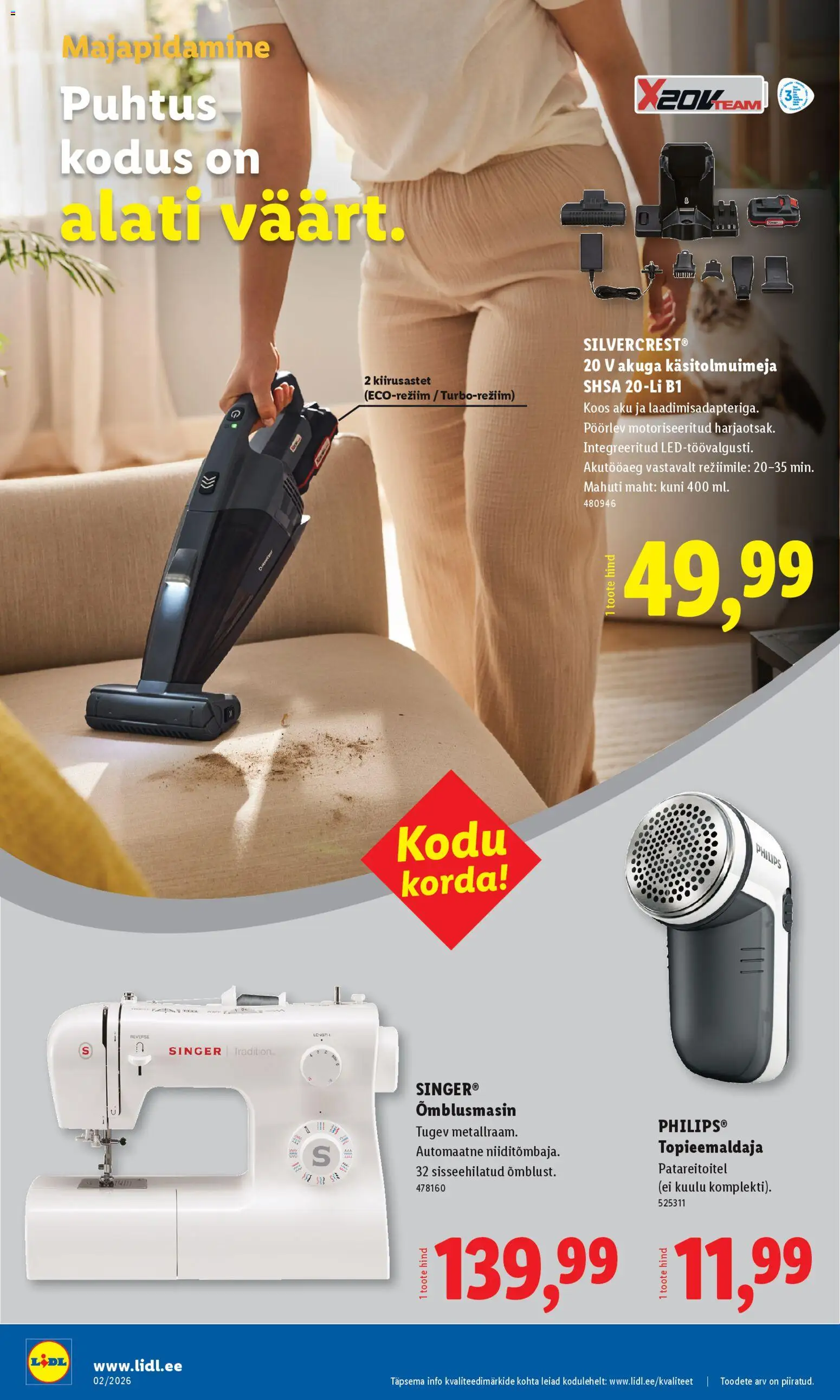 Lidl kliendilehe eelvaade alates 2026.01.05