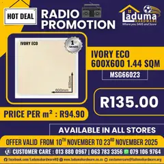 Preview of Laduma Hardware flyer valid from 10/11/2025