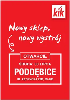Pogląd gazetki "Poddębice" ze sklepu Kik ważnej od 26.07.2025