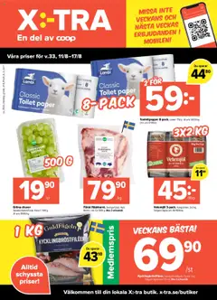 Förhandsgranska reklamblad Black Friday varsel från butik Coop X:-TRA gäller från 11/08/2025