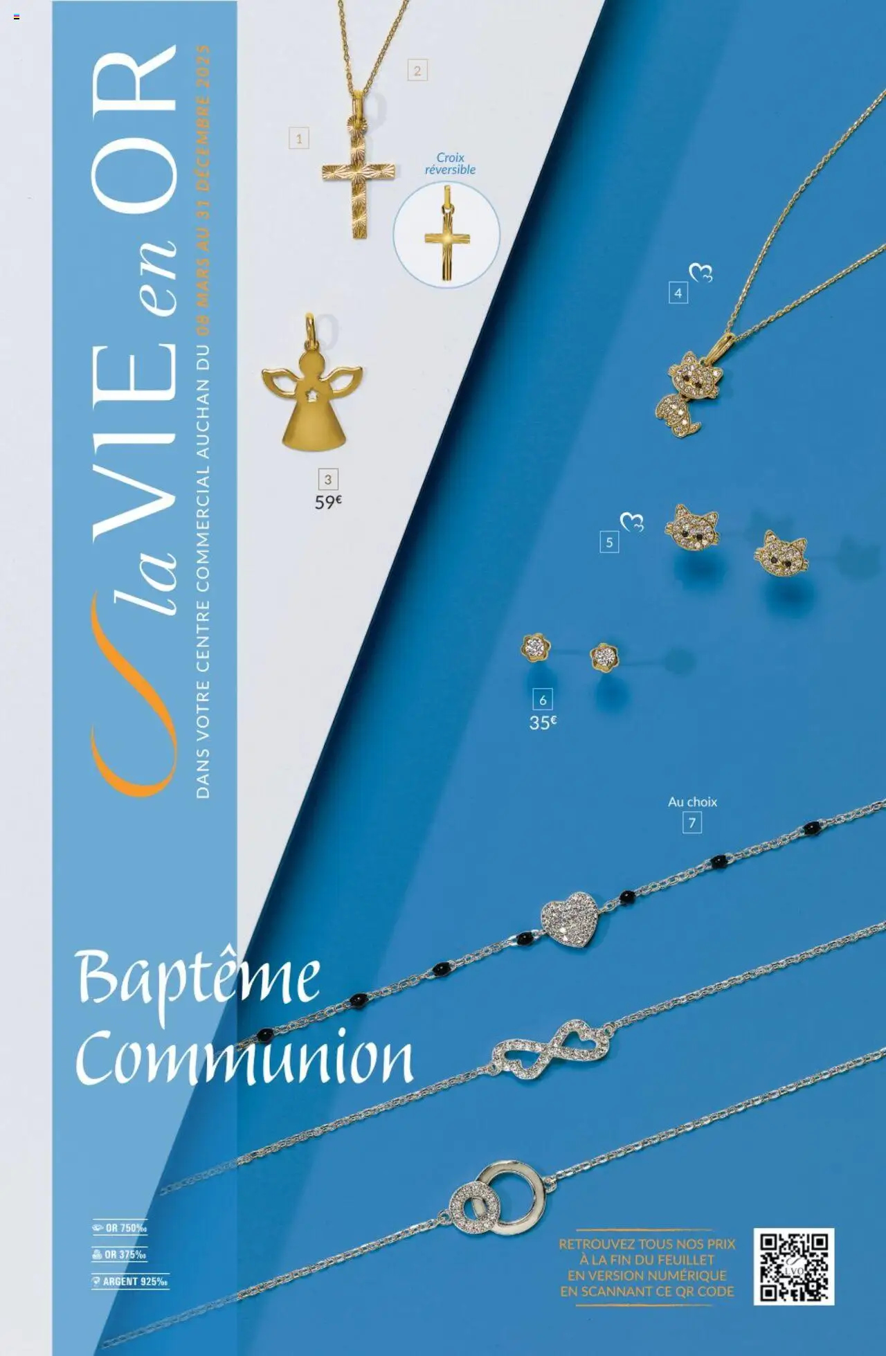 Prévisualisation de La Vie en Or : Baptême - Communion du magasin Auchan formulaire valide 11/03/2025