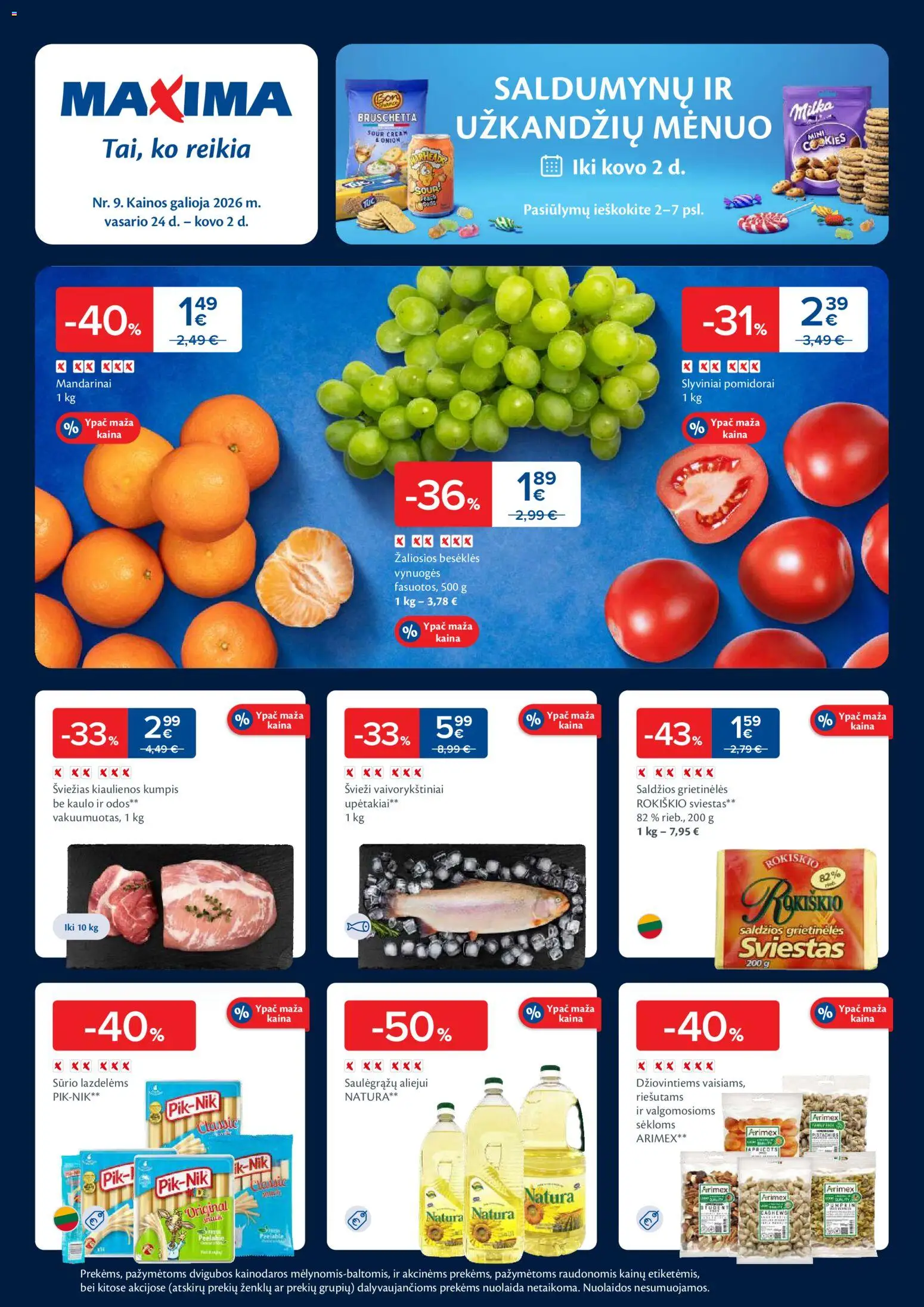 MAXIMA parduotuvės leidinio Leidinys galiojančio nuo 2026.02.24 peržiūra