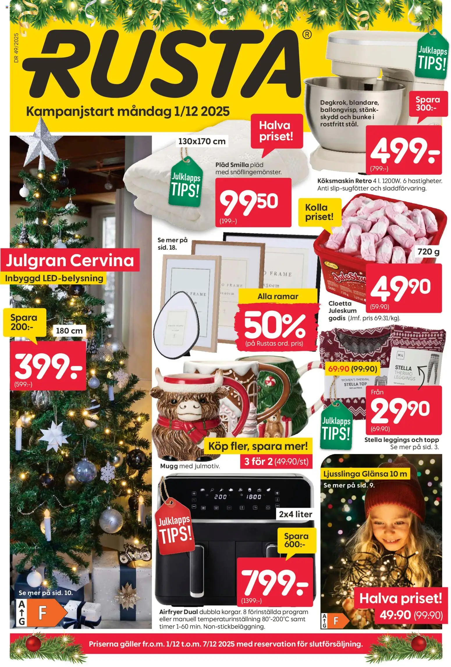 Förhandsgranska reklamblad Aktuella reklamblad Rusta från butik Rusta gäller från 01/12/2025
