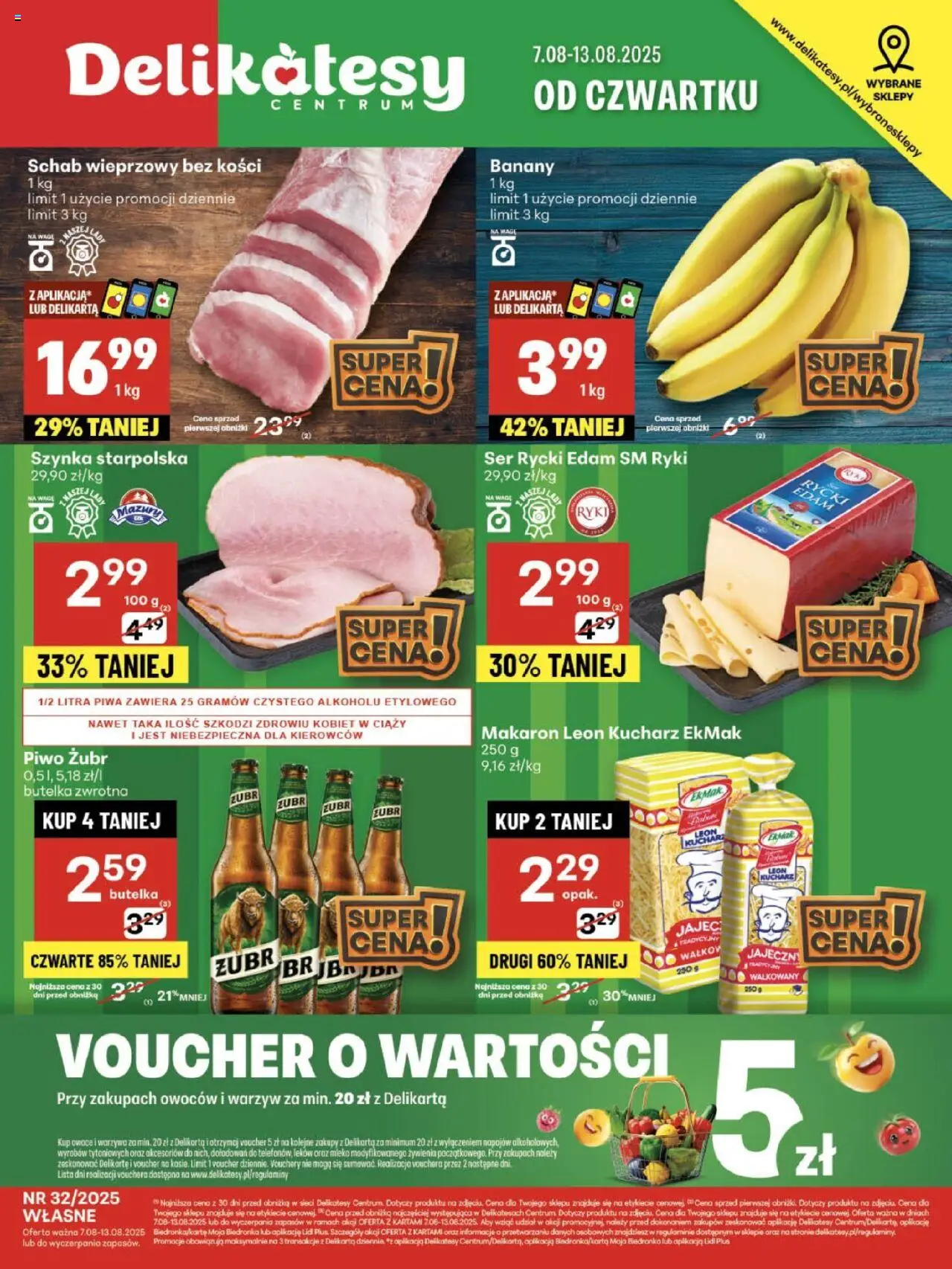 Delikatesy Centrum gazetka 07.08.2025 - Nowa gazetka promocyjna - Numer strony 1