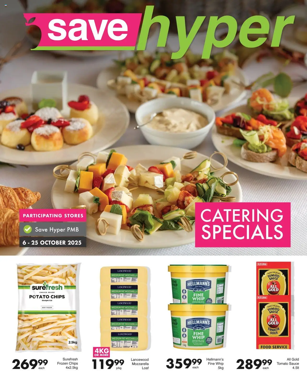 Save Catering Specials from 06/10 - 25/10/2025 > Promotions
