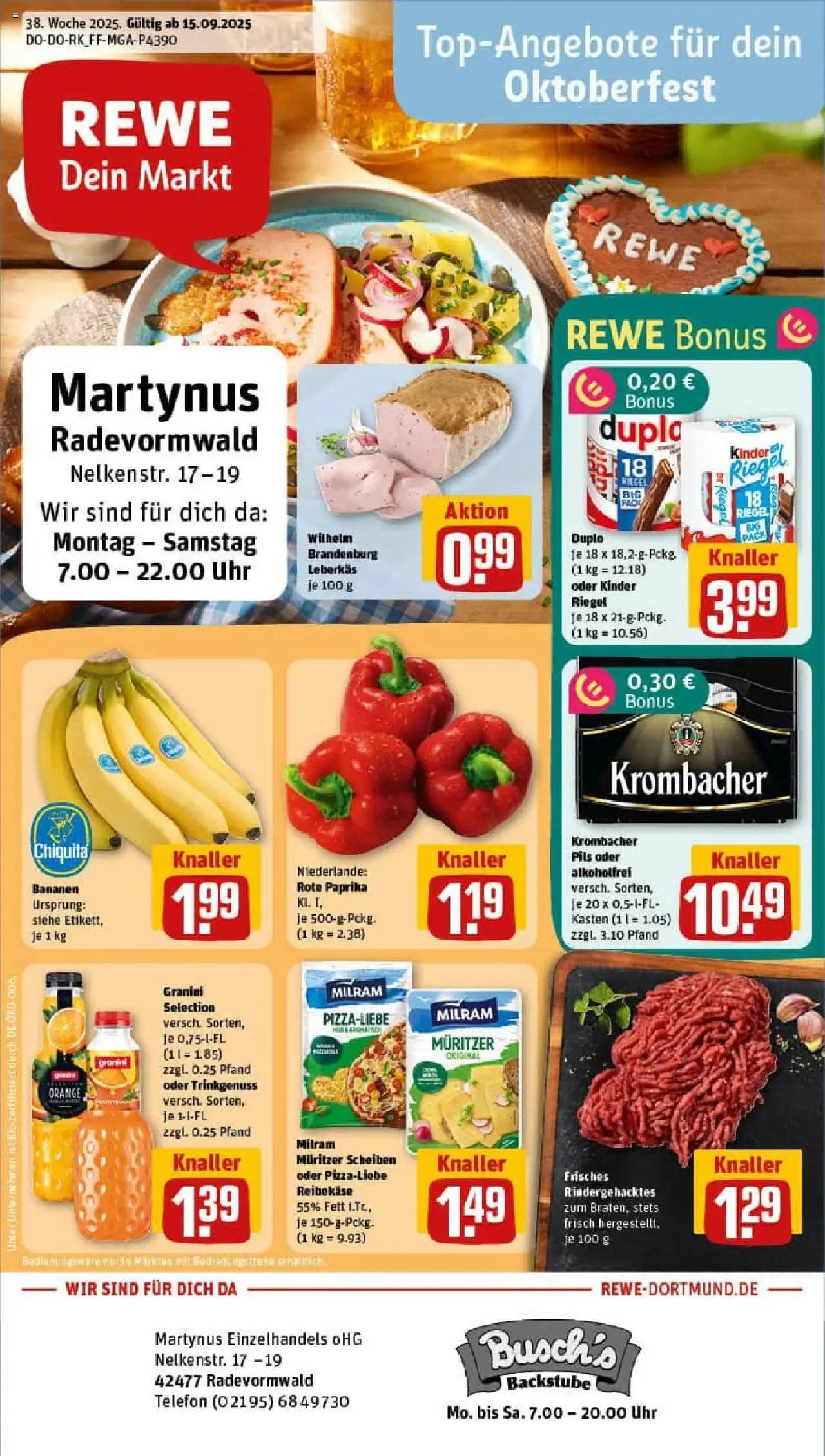 REWE Prospekt ab 14.09.2025 nächste Woche - Prospekt Radevormwald	