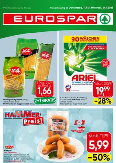 Vorschau der Angebote: Eurospar Vorarlberg gültig ab 11.09.2025