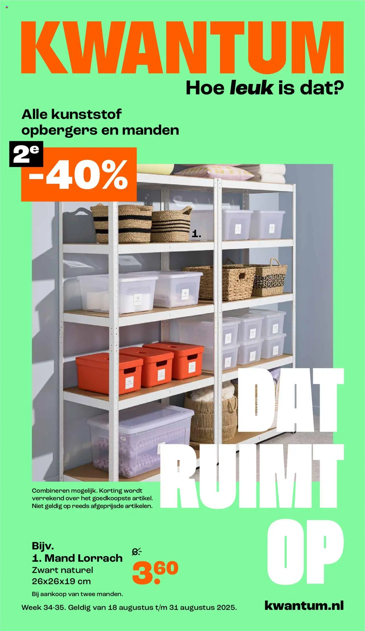 Kwantum shop Folder geldig vanaf 18-08-2025 - Paginanummer 1