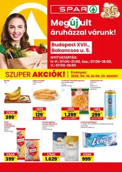 Spar - Spar BP Bakancsos utca üzlet megújulás megtekintése, amely érvényes 2026.04.16.-től