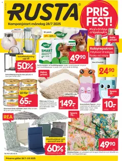 Förhandsgranska reklamblad Aktuella reklamblad Rusta från butik Rusta gäller från 28/07/2025