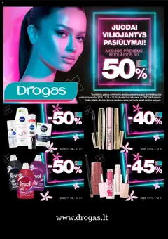 Drogas parduotuvės leidinio Black Friday galiojančio nuo 2025.11.18 peržiūra