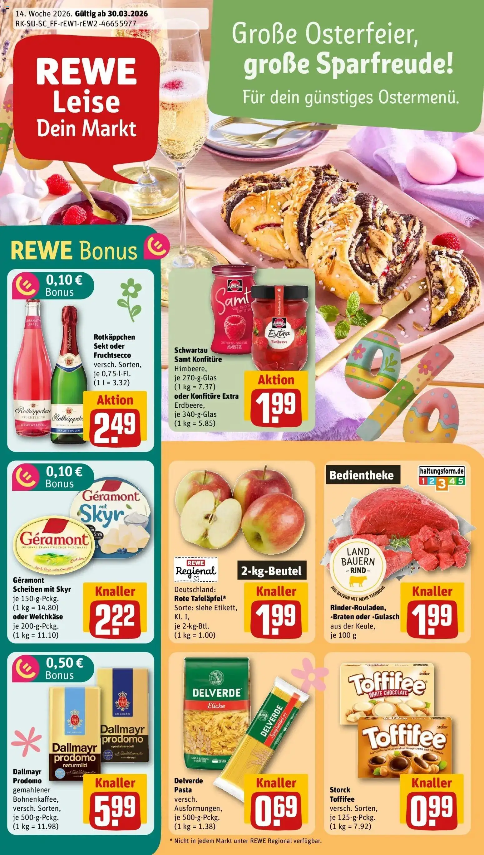 Vorschau von dem Prospekt des Geschäftes Rewe, gültig ab dem 30.03.2026