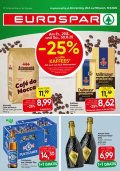 Vorschau der Angebote: Eurospar Flugblatt gültig ab 28.08.2025