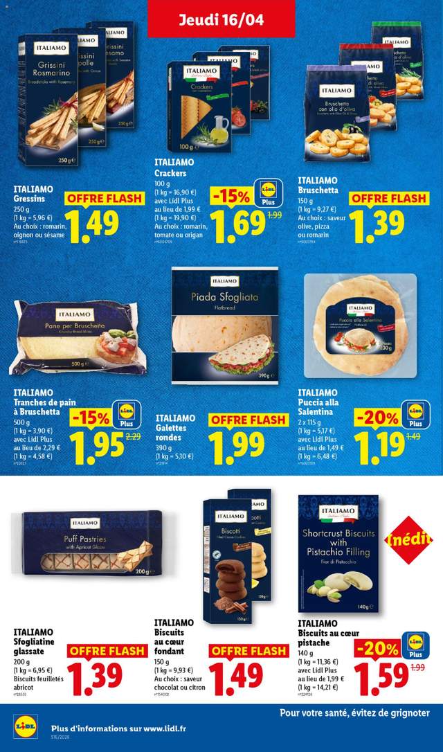 Nouveau catalogue Lidl à partir du 16/04