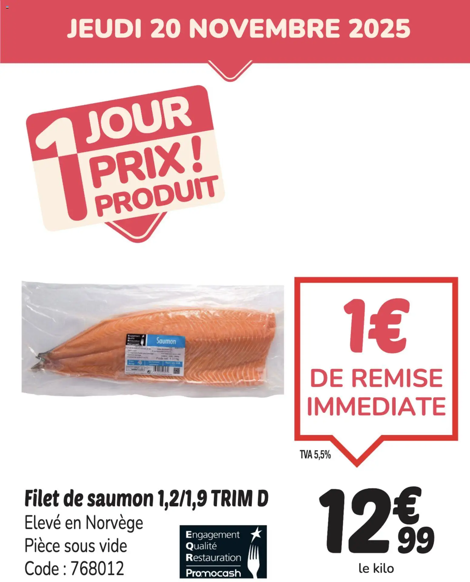 Prévisualisation de PROMO saumon du magasin Promocash formulaire valide 20/11/2025