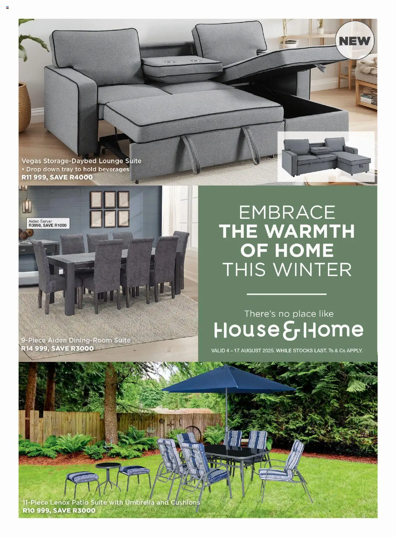 House and Home Specials from 04/08 - 17/08/2025 > Promotions