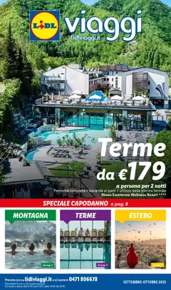 Anteprima dell'opuscolo Volantino Viaggi dal negozio Lidl valido da 08/09/2025