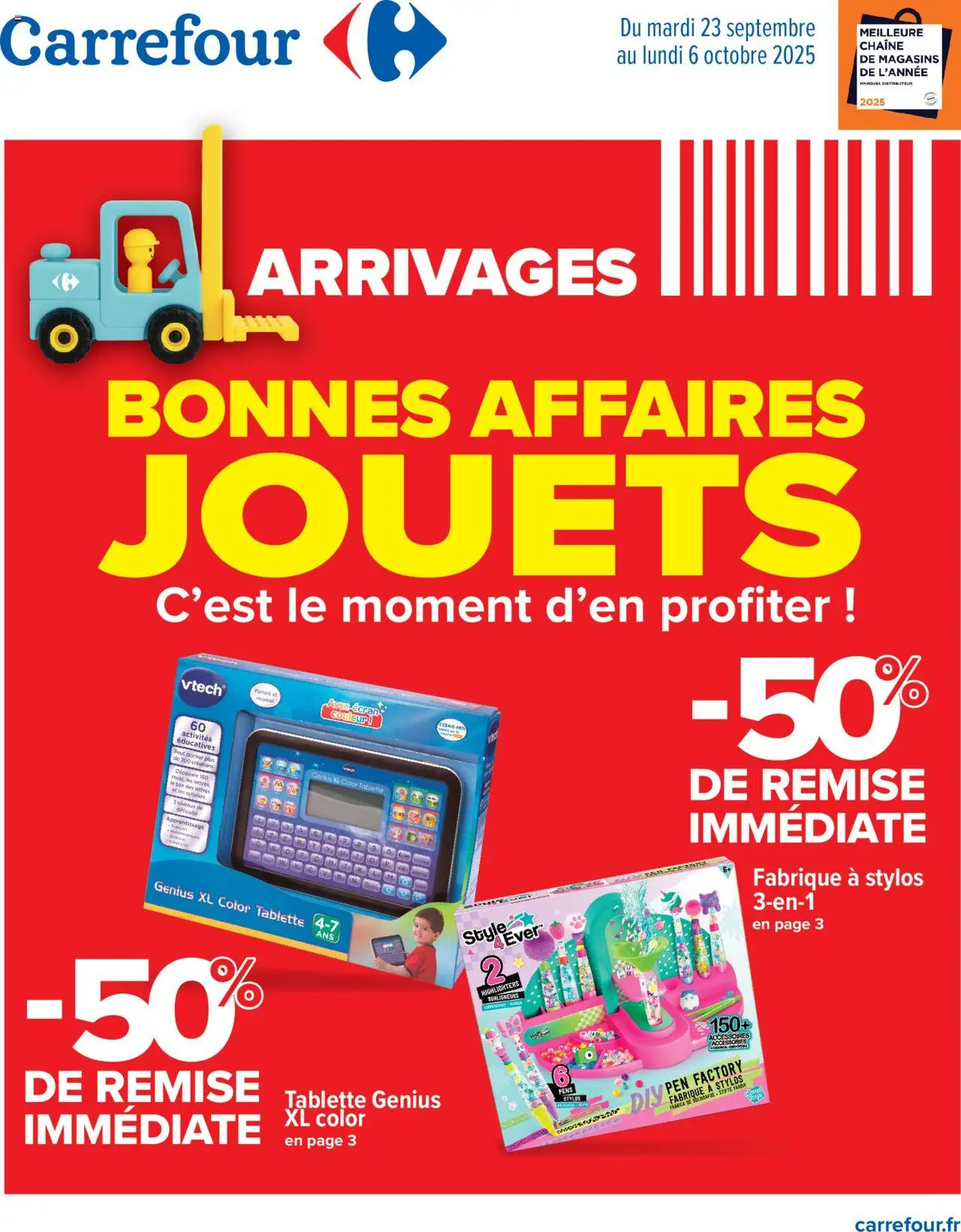 Catalogue bonnes affaires jouets de la boutique Carrefour valable du 23/09/2025 - Page numéro 1
