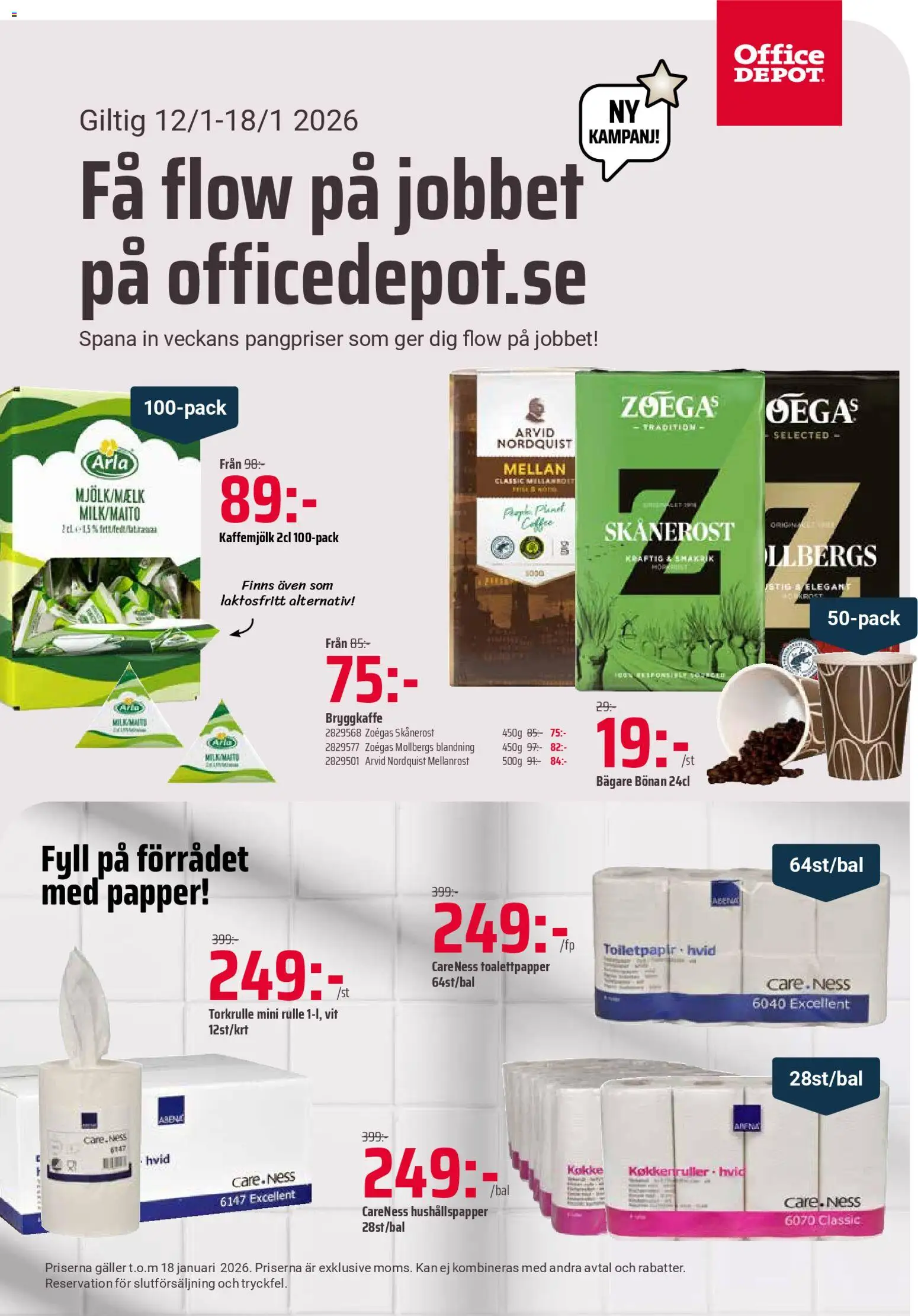 Förhandsgranska reklamblad Aktuella reklamblad Office Depot från butik Office Depot gäller från 12/01/2026