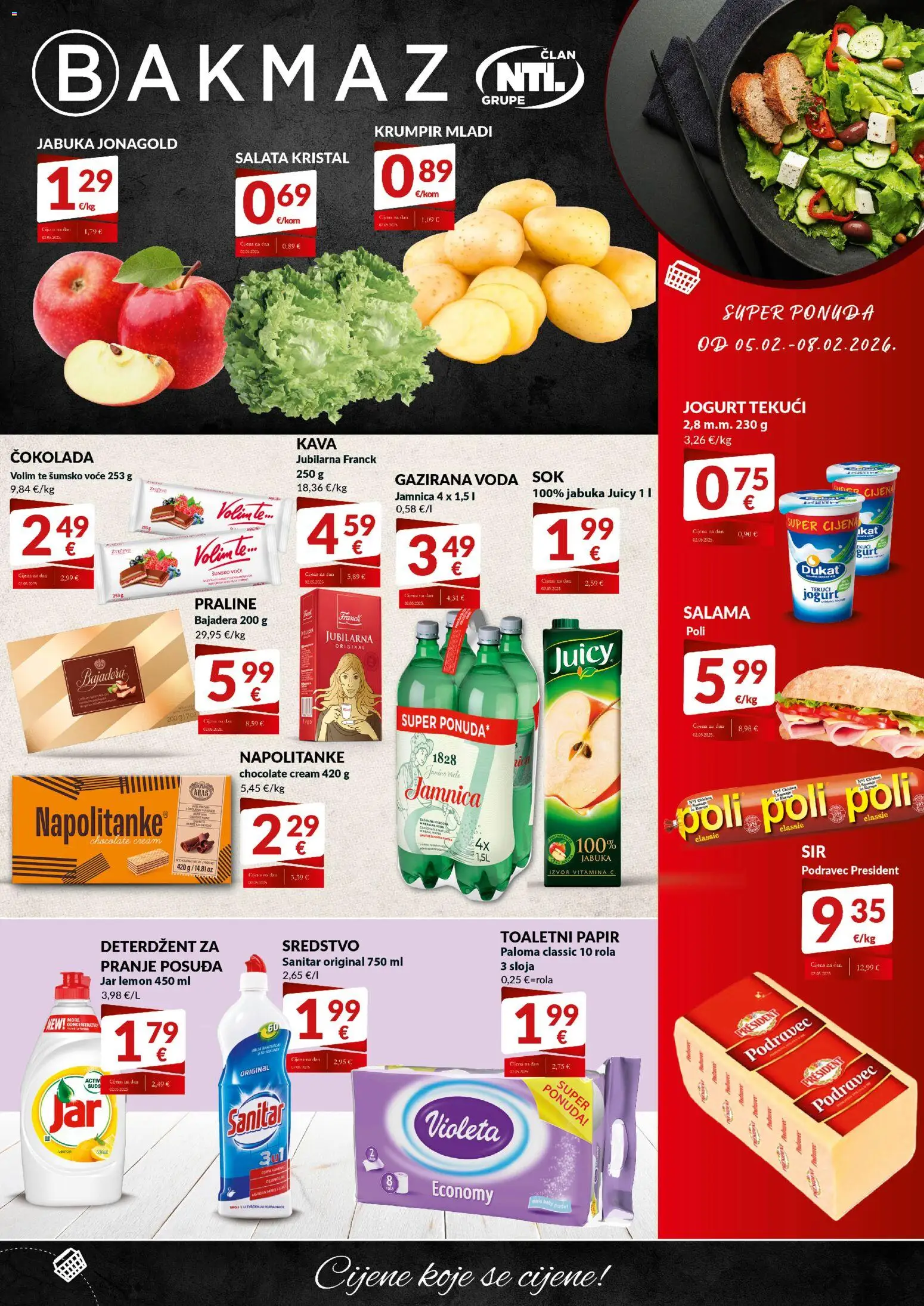 Pregled letka Ponuda trgovine Bakmaz vrijedi od 05.02.2026