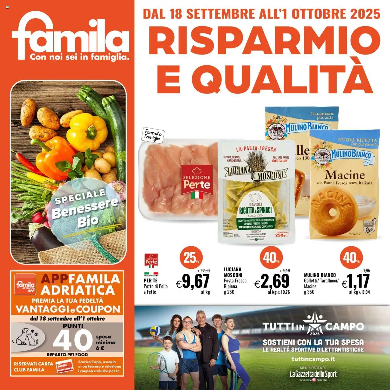 Volantino Famila valido da 18/09/2025 numero di pagina 1