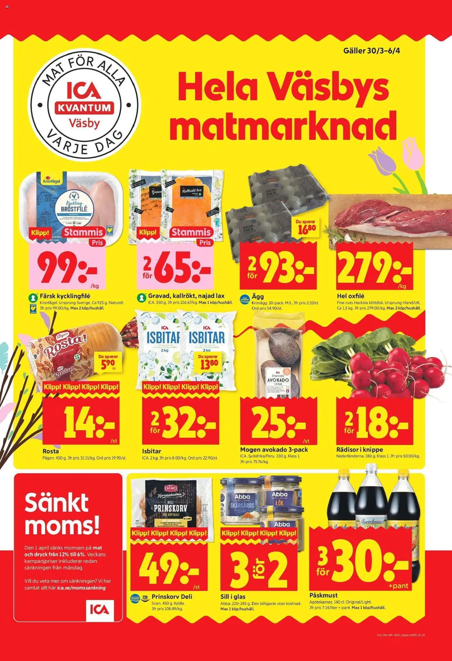 Förhandsgranska reklamblad Upplands Väsby från butik ICA Kvantum gäller från 30/03/2026
