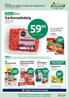 Forhåndsvis Kundeavis fra butikk Joker gyldig fra 16/09/2025