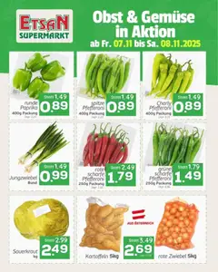 Vorschau der Angebote: ETSAN Obst & Gemüse in Aktion gültig ab 07.11.2025