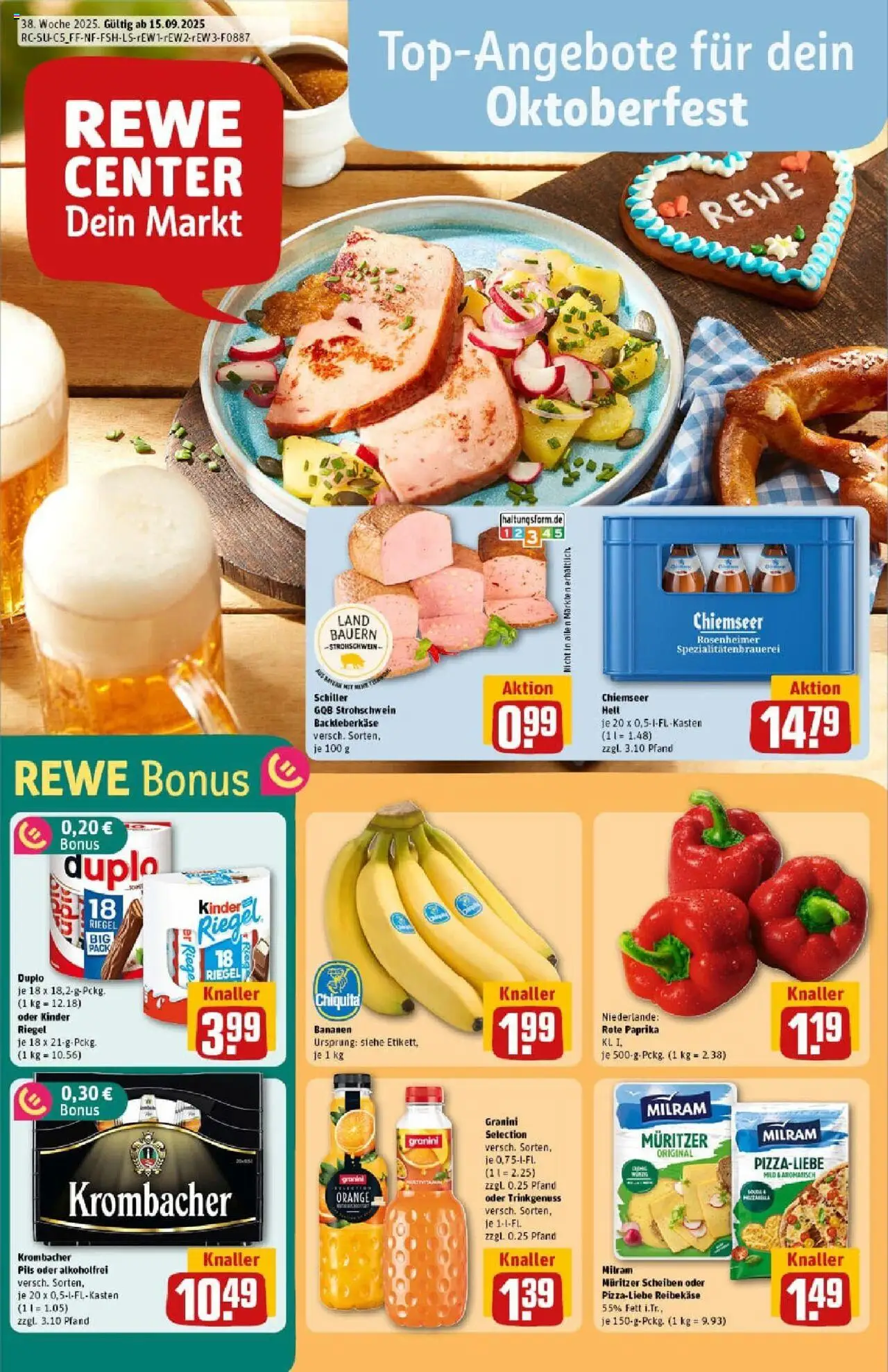 REWE Prospekt ab 14.09.2025 nächste Woche - Prospekt Olching Geiselbullach	