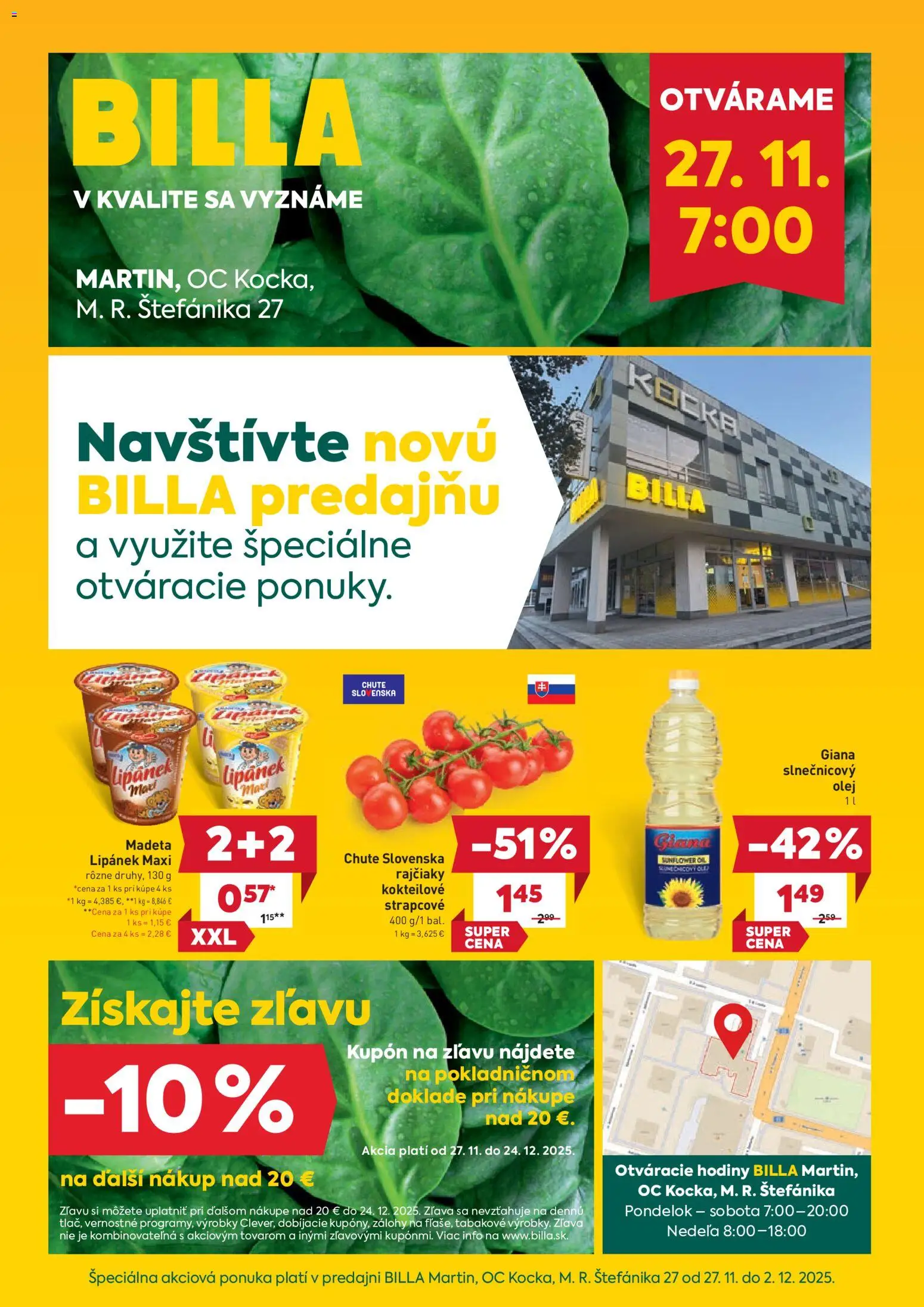 Náhľad Billa letáku platného od 27.11.2025